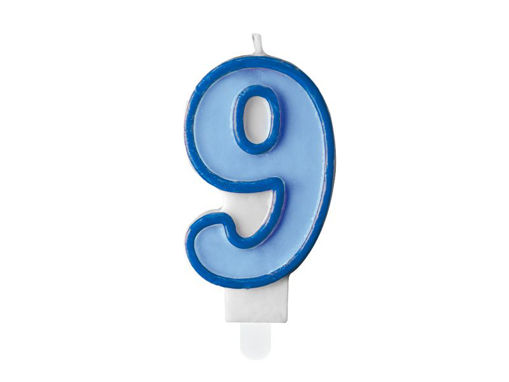 Picture of BIRTHDAY CANDLE BLUE NUMBER 9
